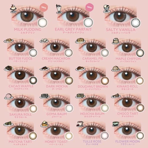 FLANMY 1day color contact lenses, 1 box of 10 lenses, 14.2mm, 14.5mm, 8.5mm, 8.6mm, Nozomi Sasaki, PWR: -8.50 / COLOR: Caramel Pie