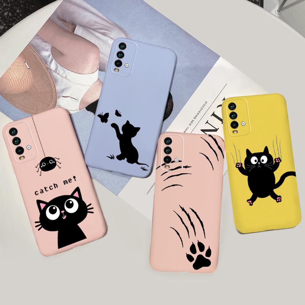 Cute Cat Case For Xiaomi Redmi 9T Phone Case on Redmi 9T Soft Silicone Back Covers For Xiaomi Redmi 9T 9 T Coque Fashion Bumper