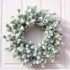 Artificial Flower Wreath for Front Door 18.1 Inch Spring Summer Fake Floral Wreath for Home Wedding Farmhouse Holiday
