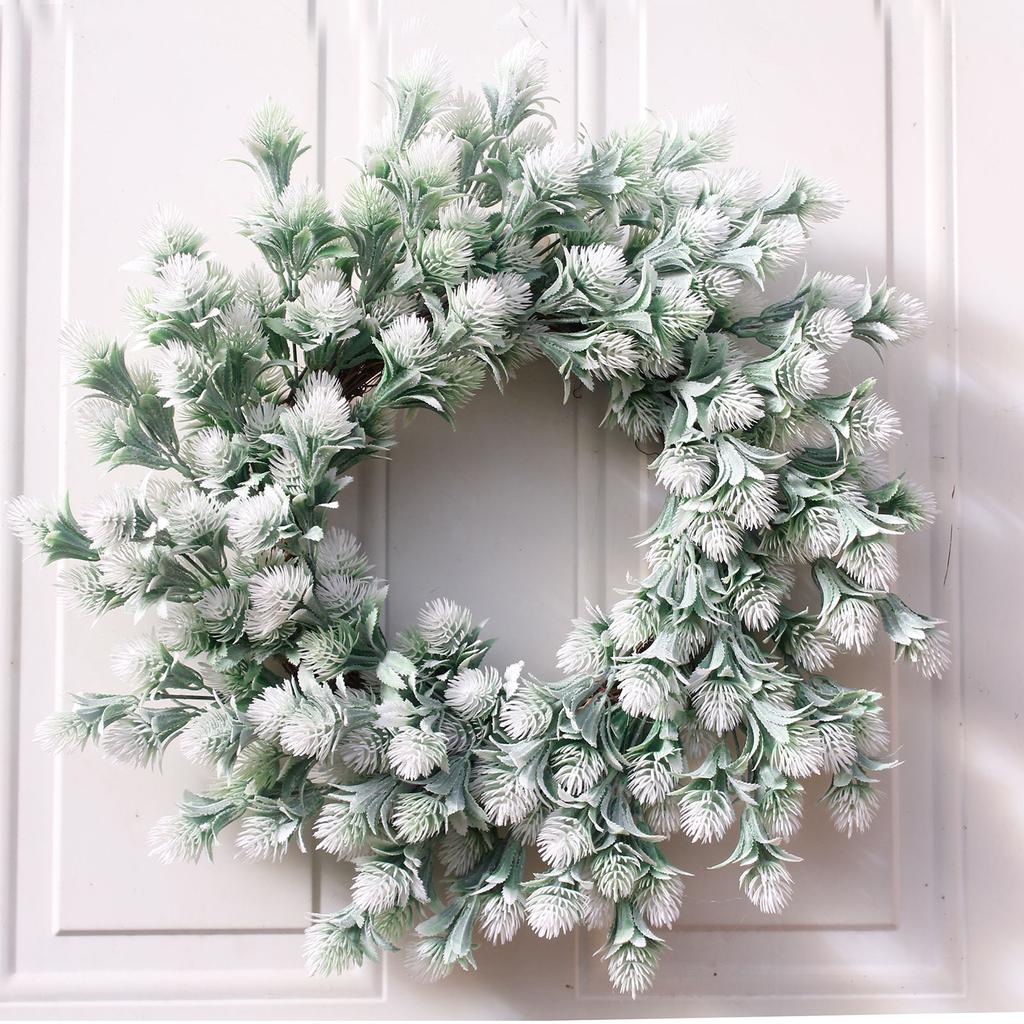 Artificial Flower Wreath for Front Door 18.1 Inch Spring Summer Fake Floral Wreath for Home Wedding Farmhouse Holiday