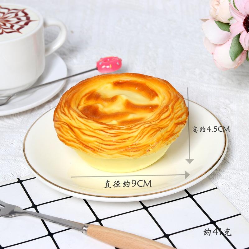 Fake Food Bread Simulation Cake Fake Egg Tart Squishy Cheese Slow Rebound Toy Home Decoration Kids Birthday Christmas Gift