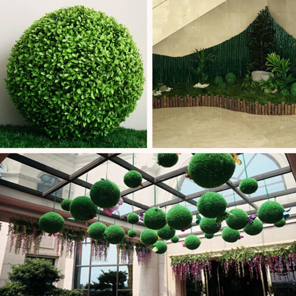 Artificial Plastic Leaf Effect Topiary Tree Ball Hanging for Home Decor