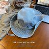 Denim Bucket Hat Women's New Retro Washed Mountaineering Hat Ins Show Face Small Sun Protection and UV Protection