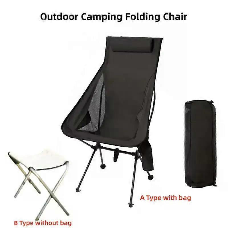 Portable Folding Camping Chair With Headrest Lightweight Tourist Chairs Aluminum Alloy Fishing Chair Outdoor Furniture