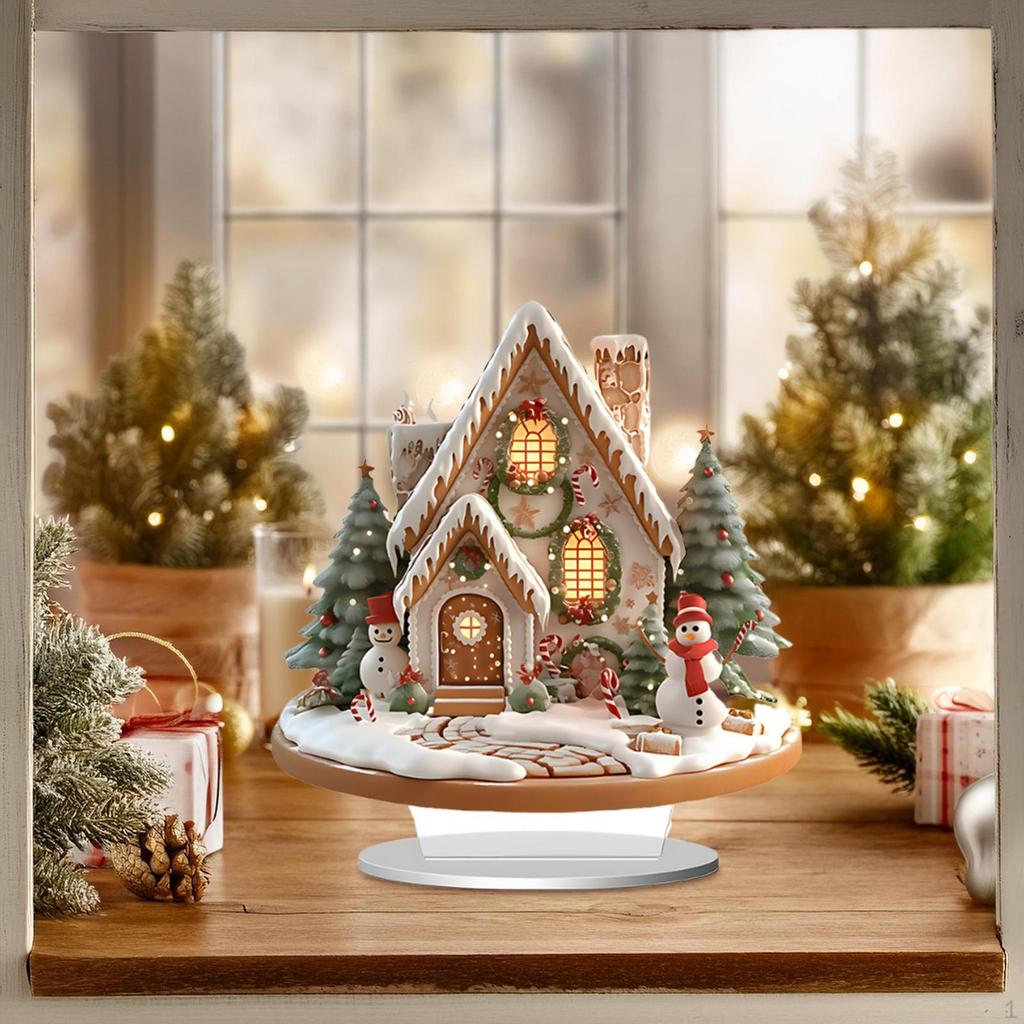 House 2D Snow Scene for Holiday