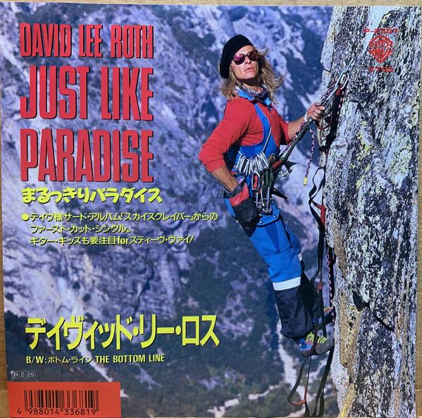 

7inch Record DAVID LEE ROTH Just Like Paradise The Bottom Lin P2367 WARNER BROS 1988 Japan Rock Used