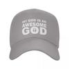 Custom Cool My God Is An Awesome God Baseball Cap Unisex Women Adjustable Unisex Dad Hat Hip Hop Sun Hat