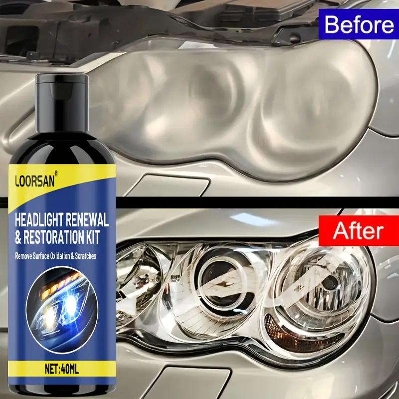 Restore Yellowed and Dull Lights - Heavy Duty Repair and Gloss Restoration Kit - Easy DIY Polishing for All Lenses.