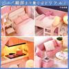Moin Moin 1/24 Dollhouse Miniature DIY Kit Modern Pink Flower Room with LED Light and Acrylic Case