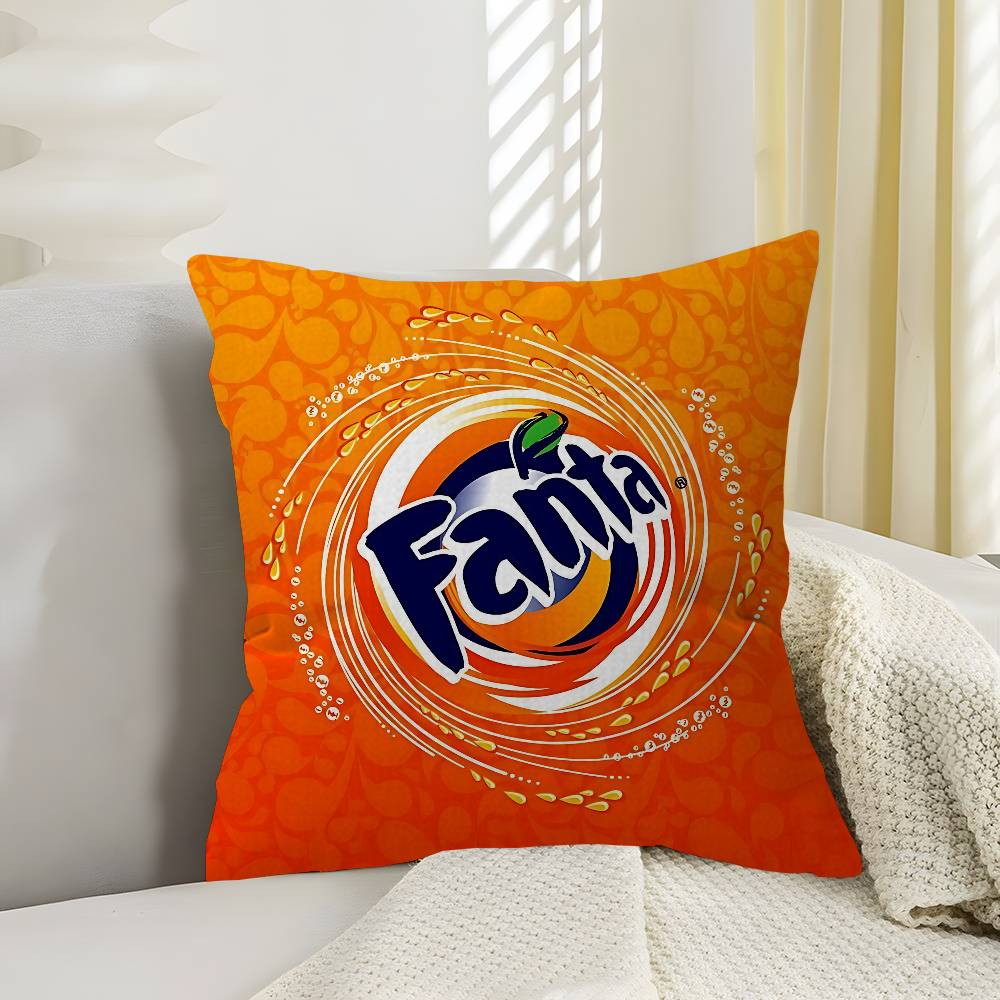 Funny F-Fanta Logo Cushion Cover Car Throw Pillow Case For Sofa Car Christmas Gift 40x40cm 45x45cm