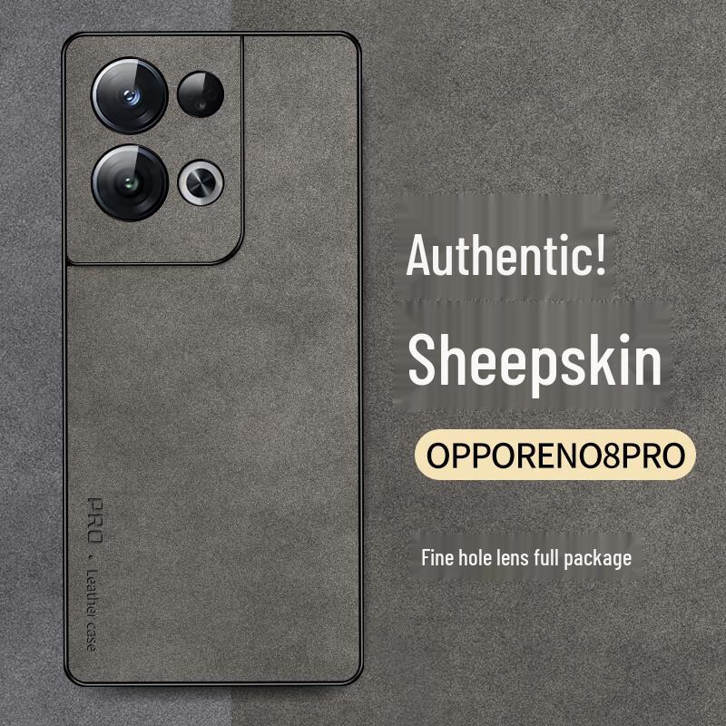 Shangsu Drop-Proof Light Luxury Lambskin-Textured Phone Case for OPPO Reno8 Series OPPO Reno8 Pro
