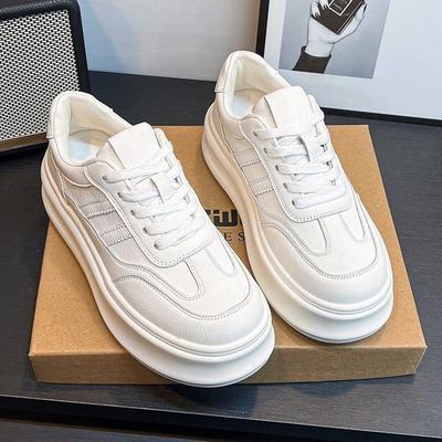 Platform White Shoes Women's Autumn 2025 New Casual Board Shoes Versatile, Lightweight, Classic Fashion Height-increasing Muffin Shoes