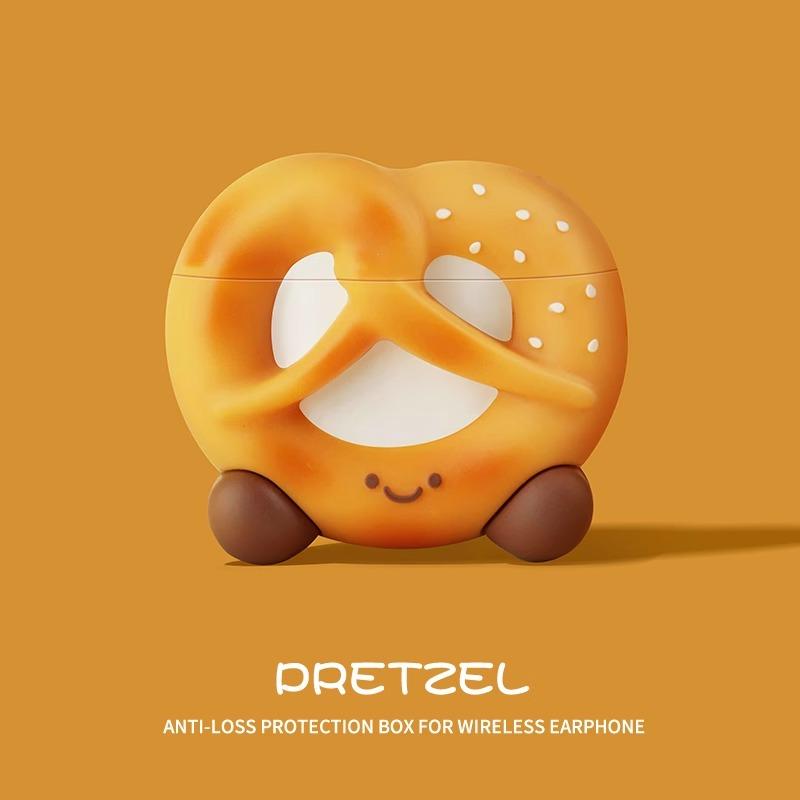 Pro AirPods 4 Pouzdro Kryt 3D Ananasový Chléb Kreslené Pouzdro na Sluchátka pro Airpods Pro Kryt Silikonový Kryt pro Airpods 3 2 1 Pro