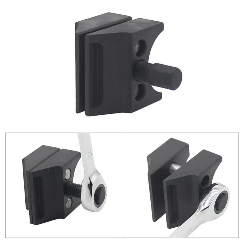 

Стойка подвески Ступица Поворотный кулак Инструментальная сталь Двусторонний Разжим для стойки подвески с ключом для автомобиля 1pc чёрный