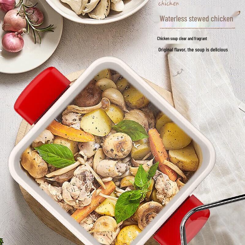 Supor Leichter quadratischer Suppentopf aus Emaille