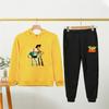 Black Children's Hoodie Coat Toy Story Suitable Age Boys Girls Hoode Sweatshirt Outerwear Pants Set Autumn Clothing
