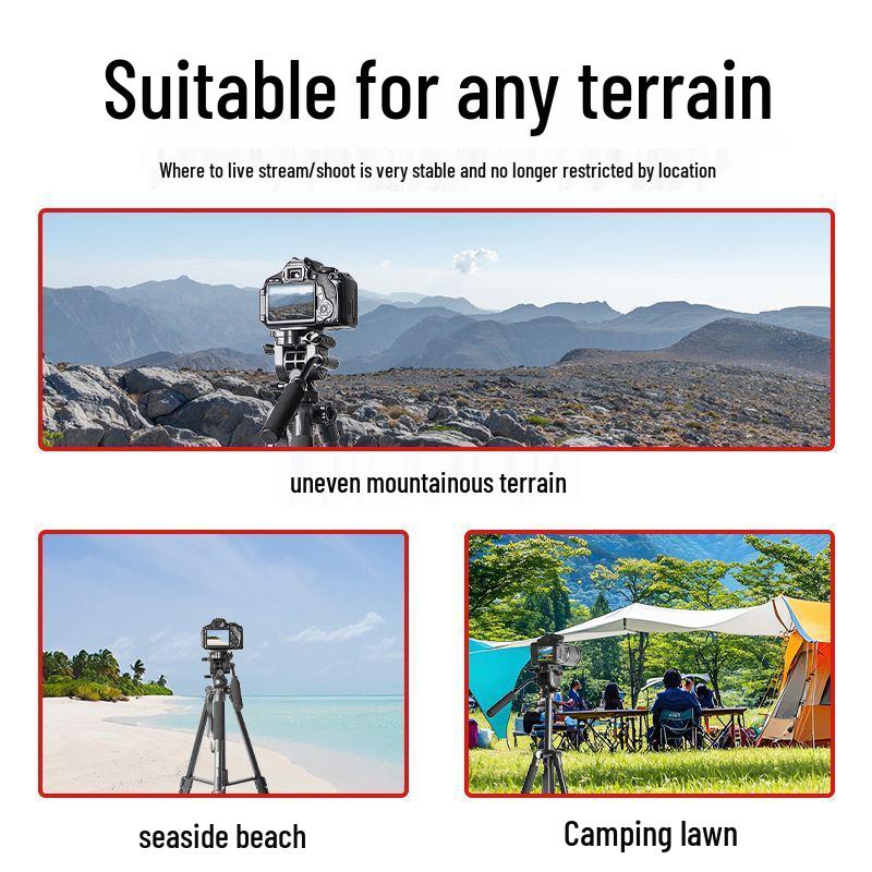 2025 Portable Camera & Phone Tripod with 360° Rotation and Gimbal