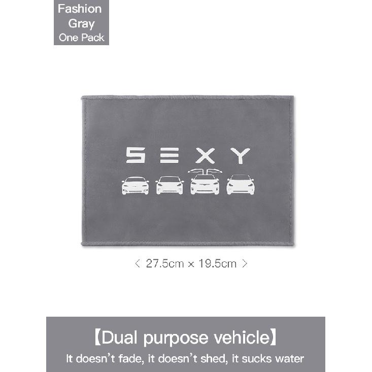 

Для Tesla Model 3 Model Y Model X Model S Коралловый флис Замша Автомойка Coral Fleece серый