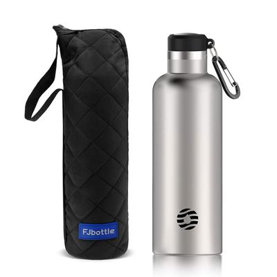 FJbottle 750ml Vakuumisolierte Wasserflasche, Zweite Generation, Hält heiß oder kalt, Direktes Trinken, Edelstahlflasche, Kompatibel mit Sport