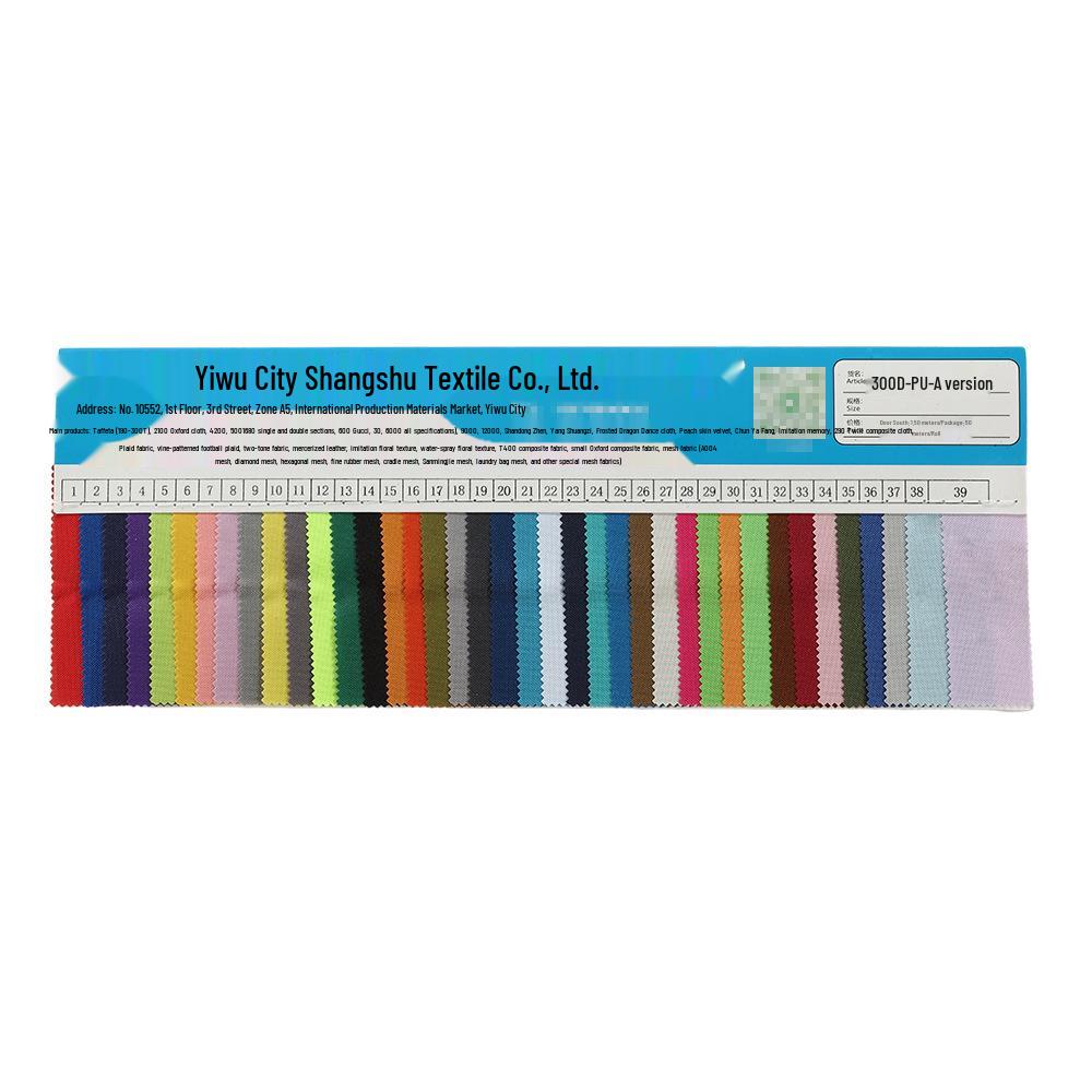 

300DPU Waterproof Oxford Cloth: Multi-Color, Wear-Resistant Fabric for DIY Bags, Tents, Outdoor Use.