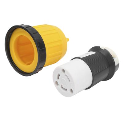 Wohnmobil-Kabelverbinder Verriegelungsstecker m. Abdeckring Steckdose 30A 125V für Wohnwagen