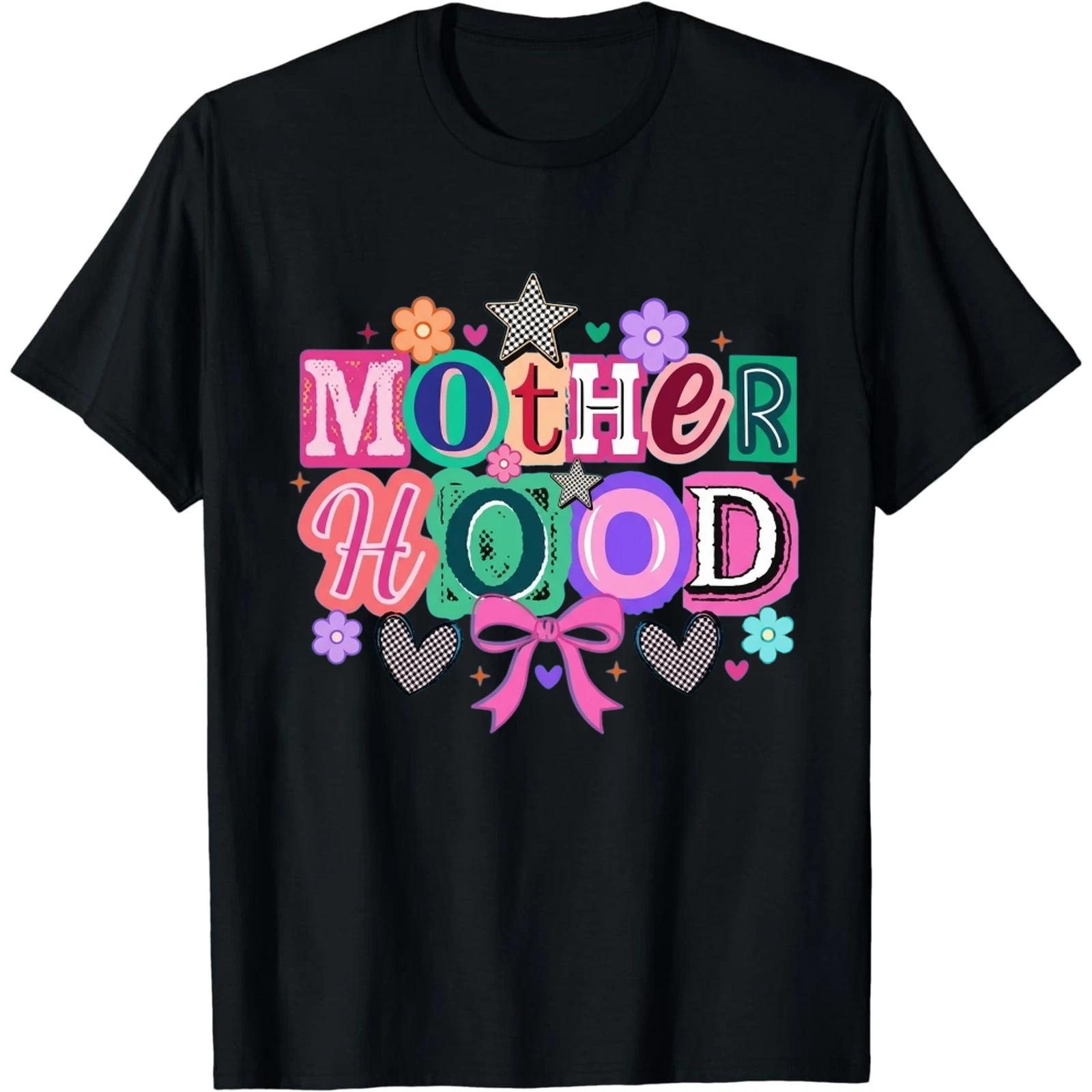 Motherhood T-Shirt Funny Mom Life Gift Retro Groovy Mama Graphic Tee Mothers Day XS
