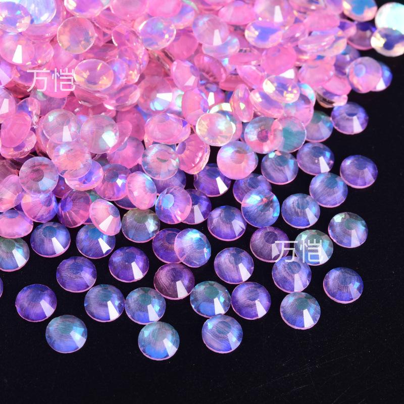 Pink Series Crystal Glass Flat Bottom Diamond Diy Rhinestone Nail Drill Mobile Phone Case Violent Bear Rhinestone Accessories Jewelry