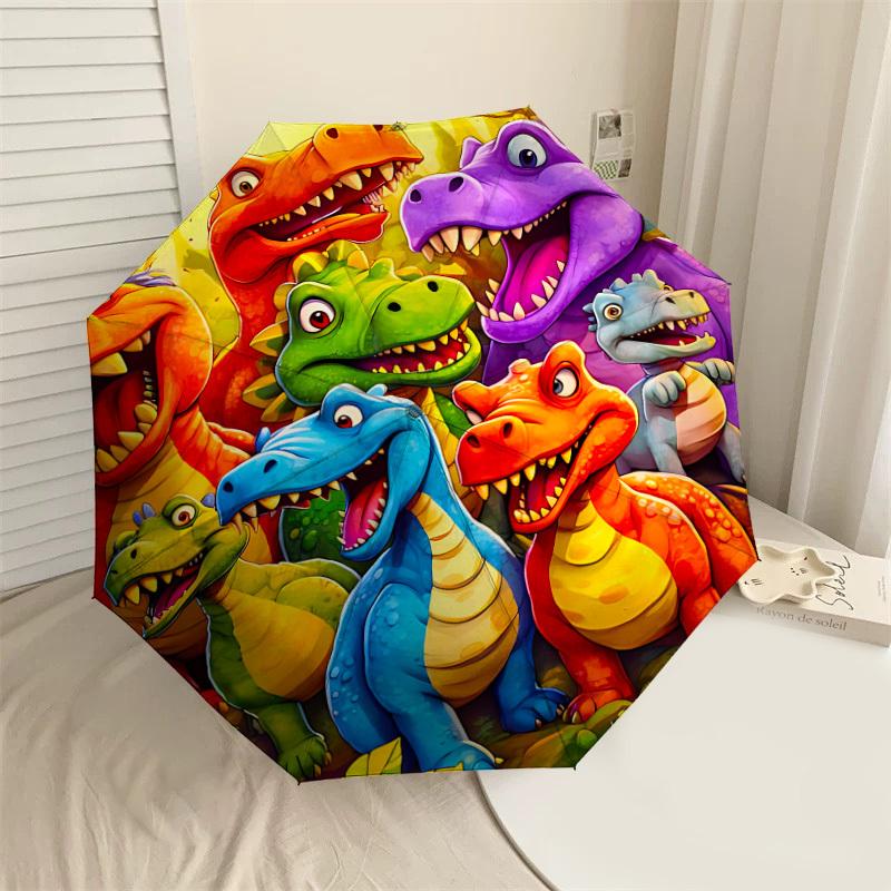 

1PC Dinosaur Forest Umbrella-8-Rib Reinforced, Automatic Open, Lightweight & Durable, Cute Fashion Accessory for Outdoor-P119