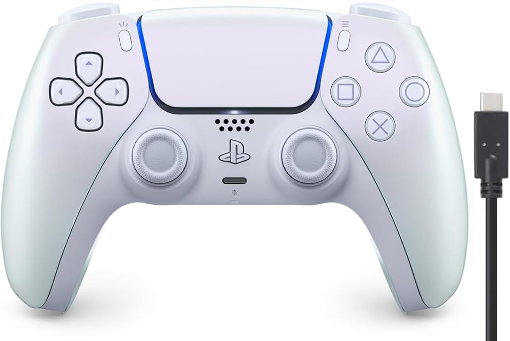 

DualSense Wireless Controller Chroma Pearl PS5 Controller Charging Cable 3m [Genuine Product] (CFI-ZCT1J12) [Amazon.co.jp Bonus]
