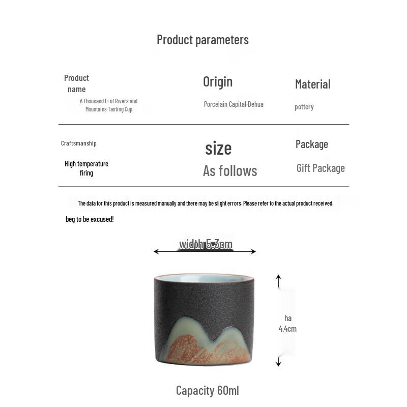 Hand-Painted Ceramic Kung Fu Teacup Gift Set