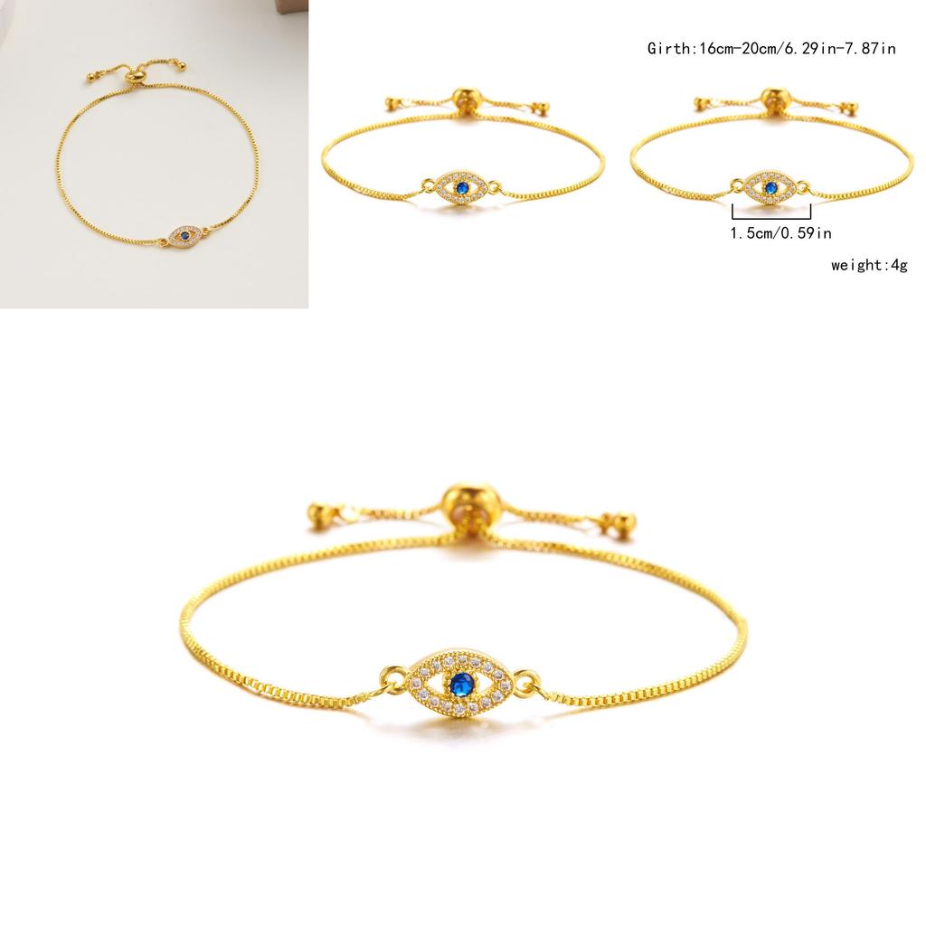 Mode Zugarmband mit blauem Augen-Design und Strassdekor für Männer Frauen Beliebter Sommer