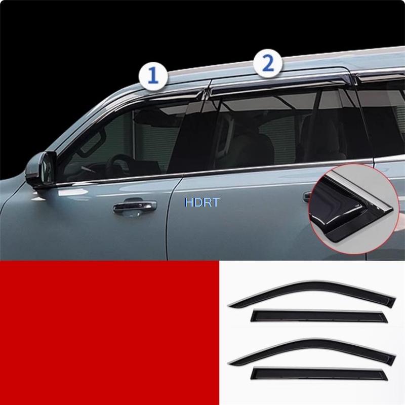 Car Styling Window Visor Deflector Weather Shield Cover For Baic Beijing BJ60  + Vent Awning Sun Rain Shelter Accessories