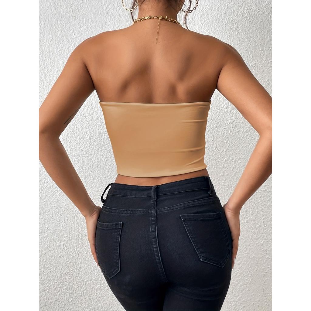 Damen Einfarbiger Alltäglicher Casual BH, Stoßfester und Anti-Hänge-BH, Ohne Stahlbügel, Damen Brustwickel, Geeignet zum Tragen zu jeder Jahreszeit