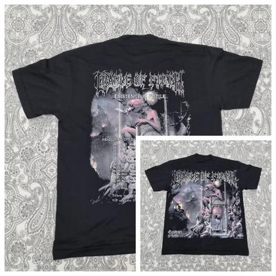 Koszulka koncertowa zespołu Cradle of Filth Rozmiar L Nadruk graficzny Istnienie jest daremne Luksus z wyższej półki jest zarówno dla mężczyzn, jak i dla kobiet Top Y2k