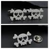 Ghost Horse Skull Brooch Cufflinks Punk Creative Personality Style Stainless Steel Material Not Easy To Fade Wear-resistant Accessories Decoration