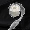 Organza Chiffon Lace Shoelaces with Pearl Buckle - Ballet Style, Off-White, Korean Inspired