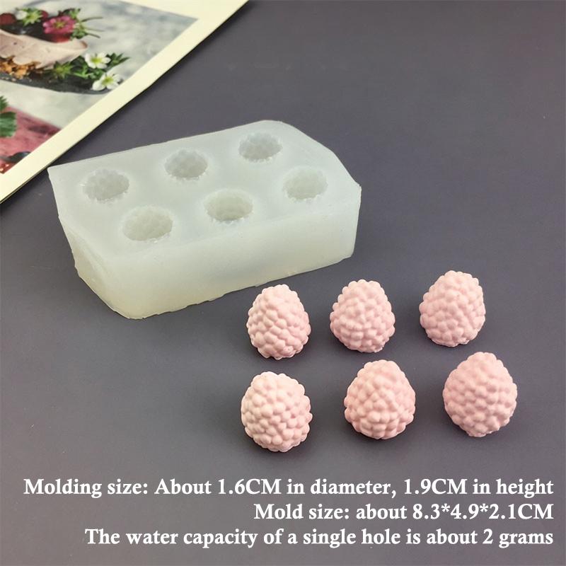 Small Raspberry Mousse Candy Mold Baking 3D Raspberry Pudding Baking Mold Dessert Chocolate Mold Fruit Cake Decorating Tools B