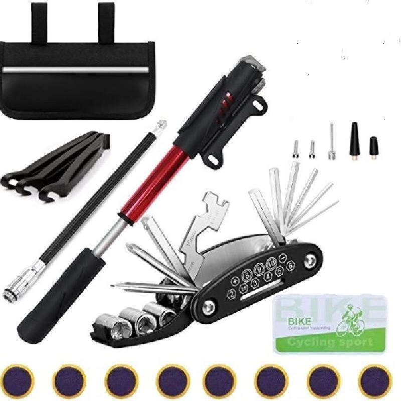 GEETHA Bicycle Pump & Tire Repair Kit