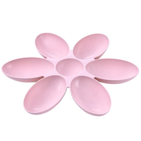 

Creative Cat Food Utensils Petal Multi-cell Kitten Bowl PP Pet Feeder Supply рожевий