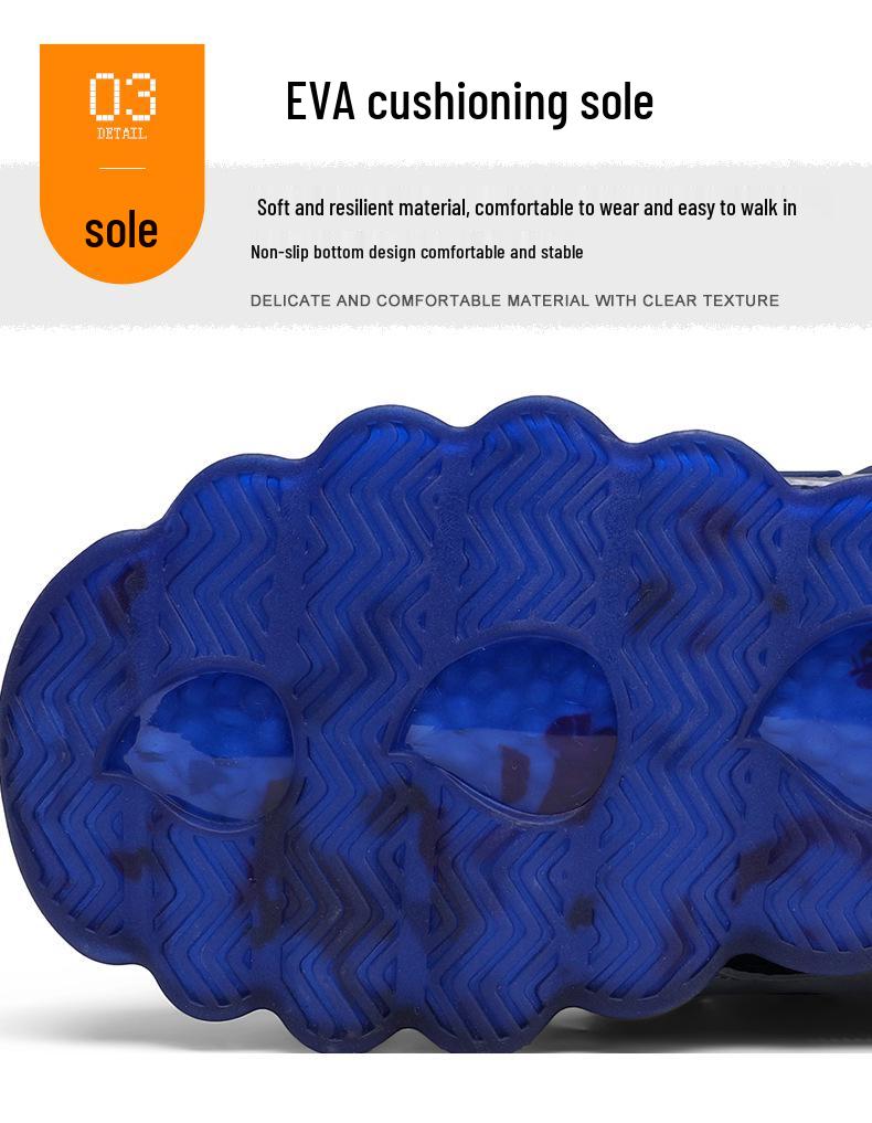 Mesh Sports Shoes with Rotating Buttons for Boys - Soft Sole Running and Basketball Shoes for Children