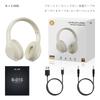Meisei Shop Bluetooth Wired and MicroSD Card HiFi Sound Up to 23 Hours of Continuous Dual Device Compatible with and Khaki White 6.1 Over-Ear