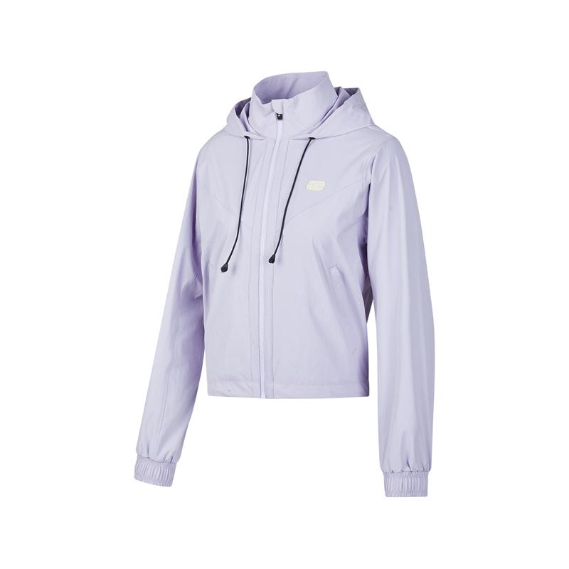 Skechers Windproof Water-Resistant Durable Woven Hooded Jacket Women jackets Stone-Purple L424W206-00FW L