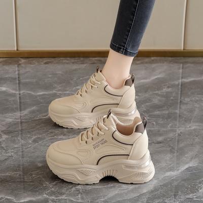 Platform Dad Shoes Autumn New Small Inner Height Increase Non-slip Casual Sports Shoes