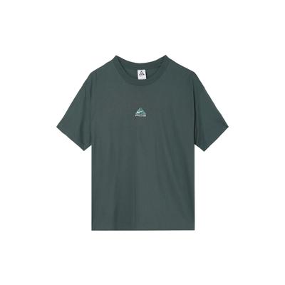 ACG Solid Color Crew Neck Loose Short Sleeve Drop Shoulder T-Shirt Men Tops Vintage-Green DQ1816-338