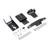 Bike License Plate Mount with Articulated Layered Structure for SURRON X/S, Powder-Coated Iron Body, Integrated Fasteners, & Elongated Installation