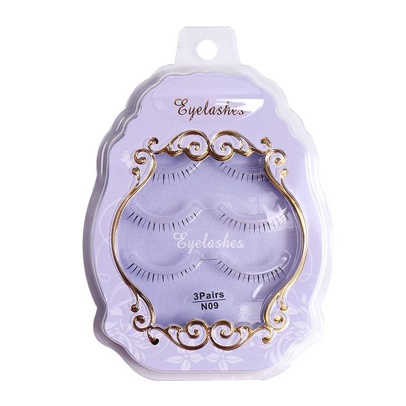Novice Grafting False Eyelashes Natural Simulation 3 Pairs Of Cross-Curled Transparent Plain Super Soft Short