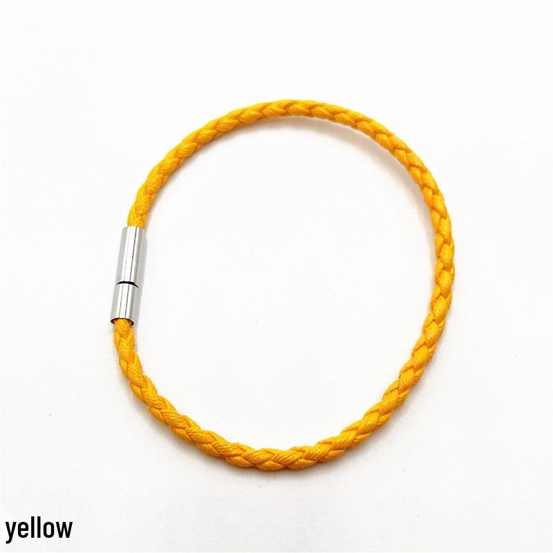 3MM Single Layer Braided Leather Couple Bracelet Gift