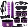 Plush Suit Whip Vibrator Handcuffs Bundled Binding Sexy Toy Set SM Game Kit 10PC