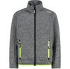 CMP Boys Melange Knit-Tech Fleece Jacket Without Hood