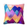 Bunte Berge mit geometrischen Formen Kissenbezug x cm Polyester Samt Überwurfskissenbezug für Sofa Bettwäsche Kissenbezug